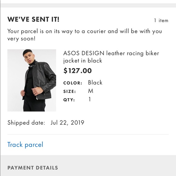 ASOS Leather Racer Jacket - Picture 6 of 7